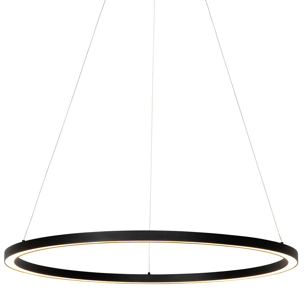 Lampa wisząca czarna 80 cm w komplecie z LED 3-stopniowo ściemnialna - GirelloDesignerski Oswietlenie wewnetrzne