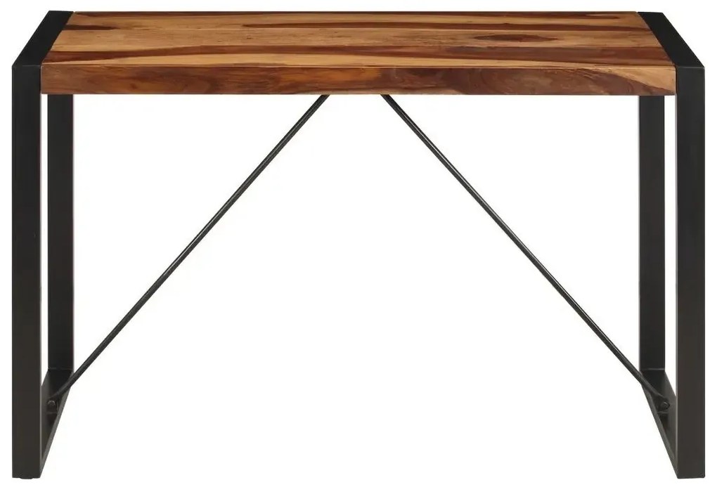 Brązowy stół z drewna sheesham 60x120 – Fulo 2X