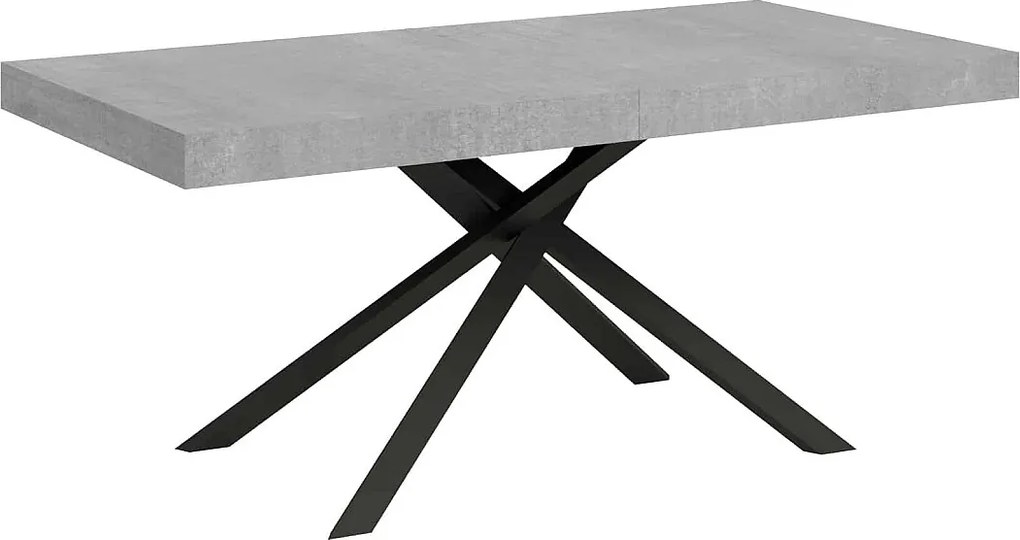 Stół rozkładany 200/304x90 cm Karida cementu nogi antracytowe