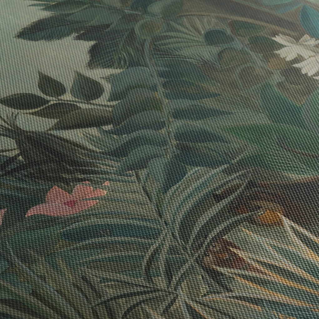 Obraz - Henri Rousseau, The Equatorial Jungle, reprodukcje (z zegarem) (90x30 cm)