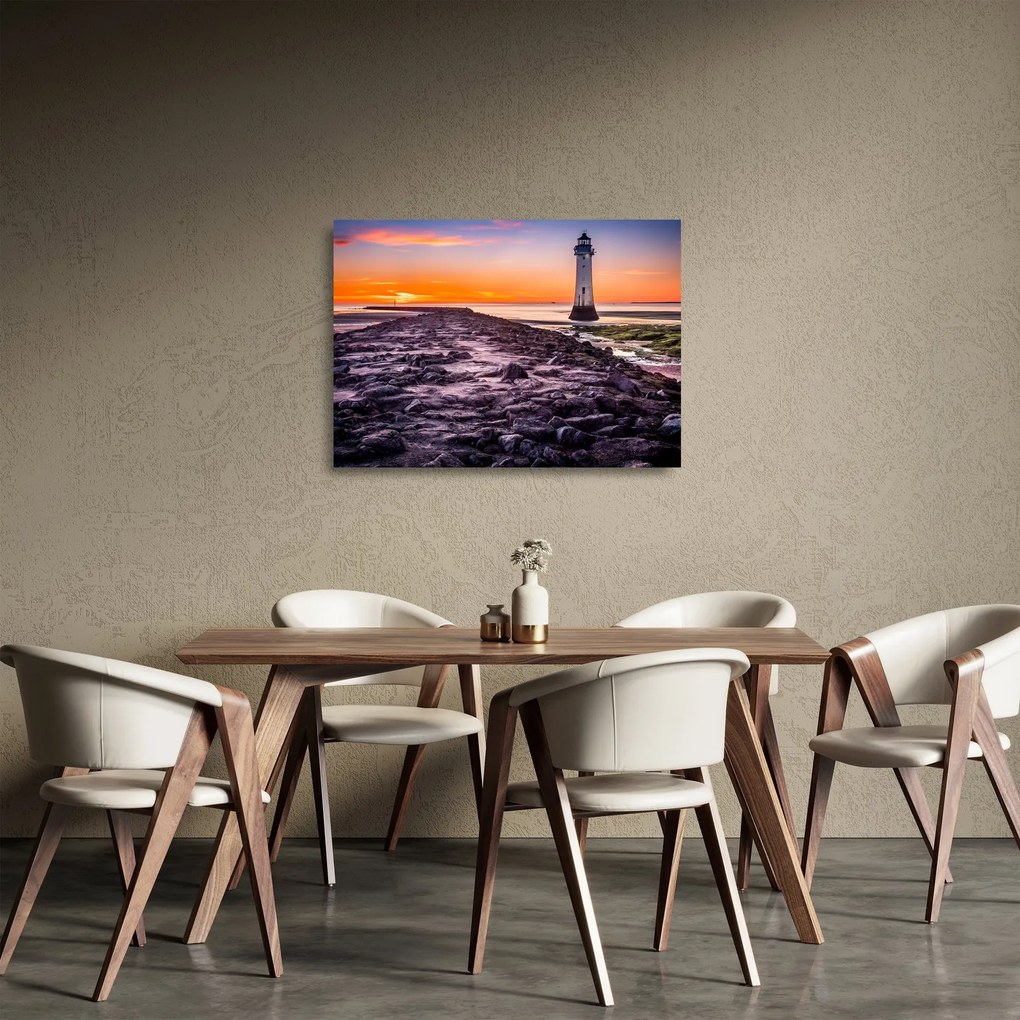Obraz na szkle latarni morskiej (70x50 cm)