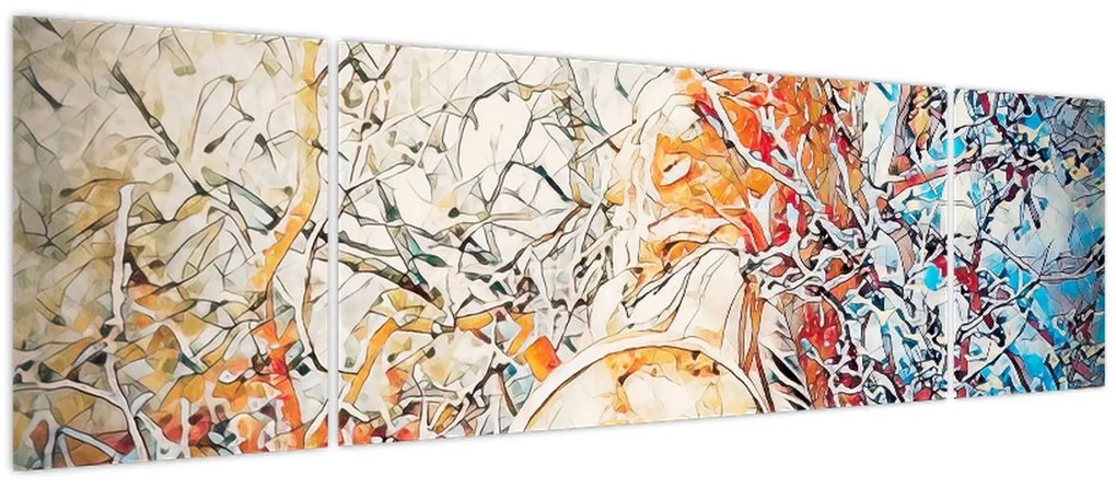 Obraz - Mozaikowa abstrakcja (170x50 cm)