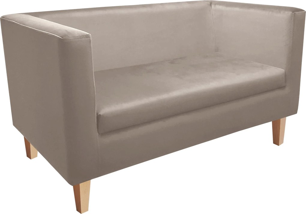 Sofa Monaco : Kolor nogi - Drewno, Kolor tkaniny - VELVET - MG09, Typ tkaniny - Velvet, Wysokość nogi - 20 cm