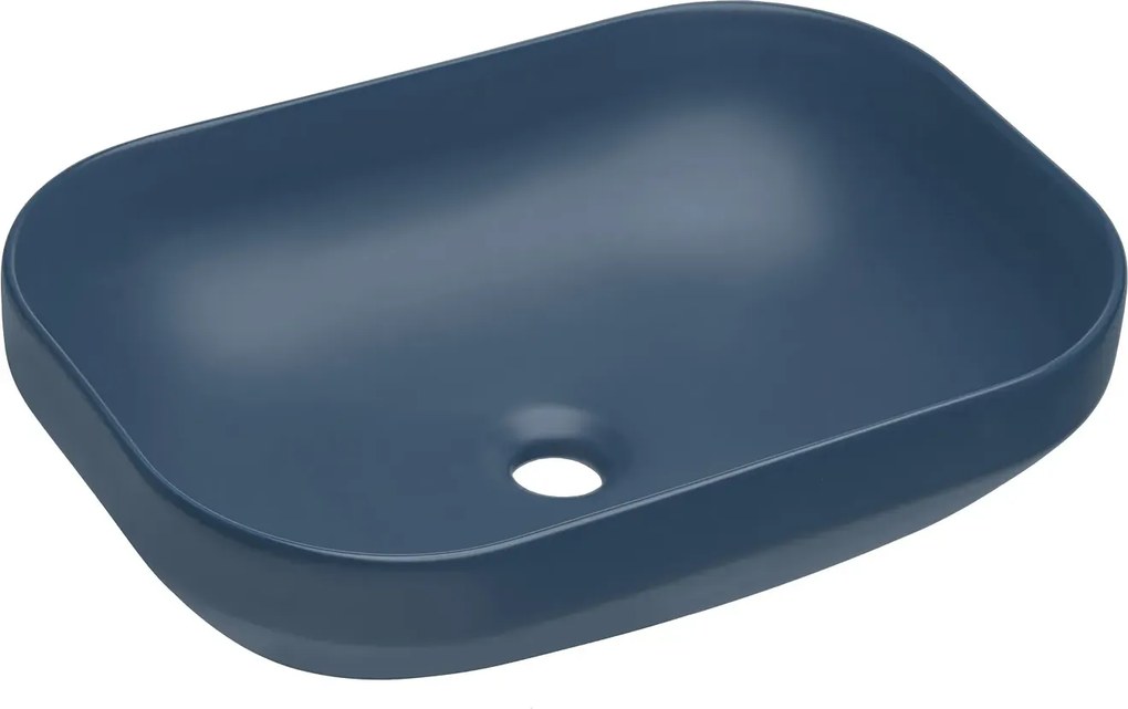 Granatowa prostokątna umywalka ceramiczna C7-E10