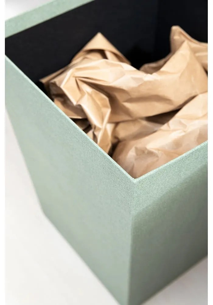 Zielononiebieski biurowy kosz na śmieci Sofia Canvas Paper Laminate – Bigso