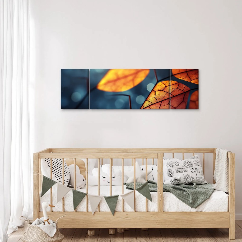 Obraz - Tekstura liści (170x50 cm)