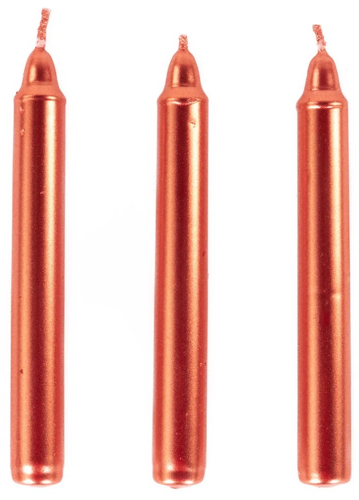 Metaliczne świece stołowe z parafiny, 10 cm