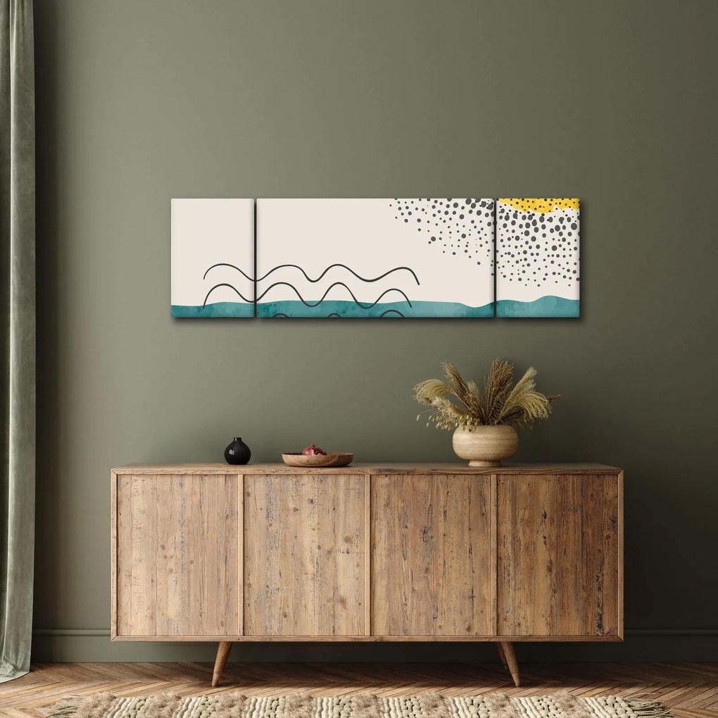 Obraz - Abstrakcyjny obraz plaży N⁰1 (170x50 cm)