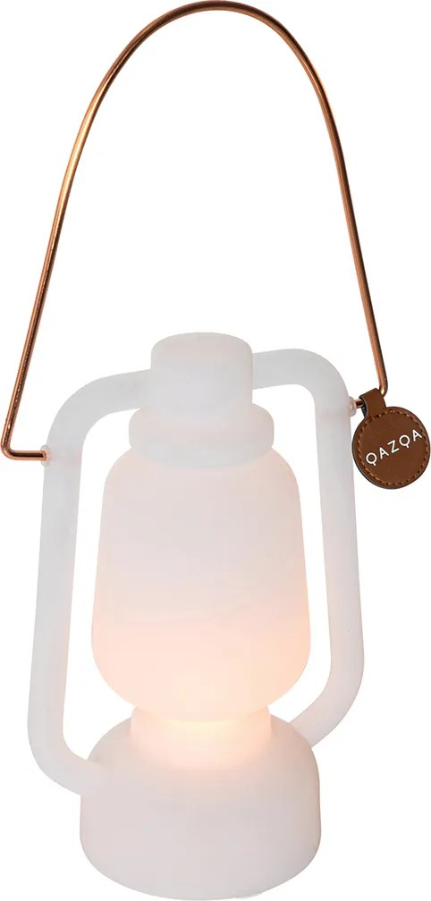 Lampa stołowa akumulatorowa 22 cm IP44 biała - Storm Mini