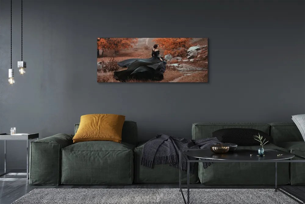 Zdjęcie na płótnie Kobieta w Górach Jesienią