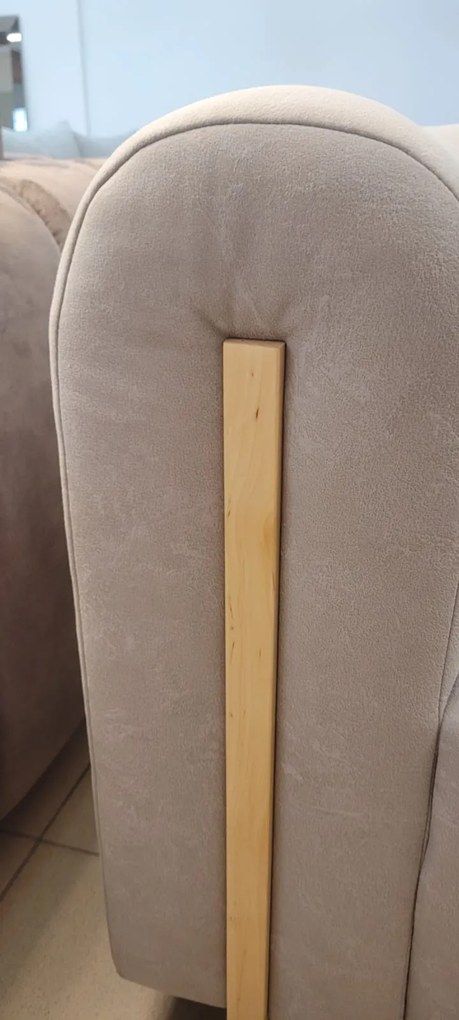 Sofa Beżowa, tapicerowana tkaniną 180/90/75 cm BOWEN