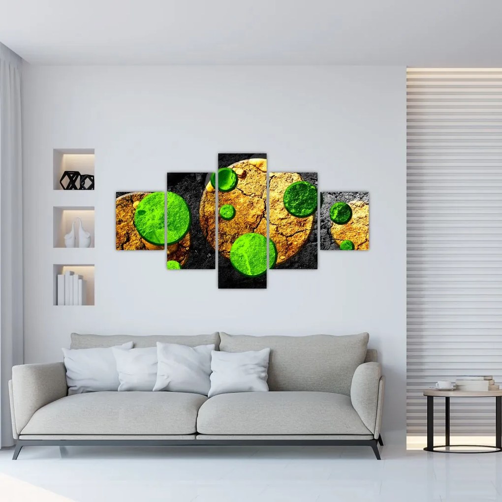 Obraz abstrakcji - Kule (125x70 cm)