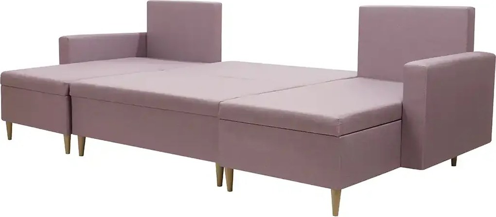 Narożnik U z funkcją spania KEN Jasny szary