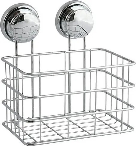 Chromowany koszyk prysznicowy Milady z przyssawkami - montaż bez wiercenia, wytrzymały i praktyczny