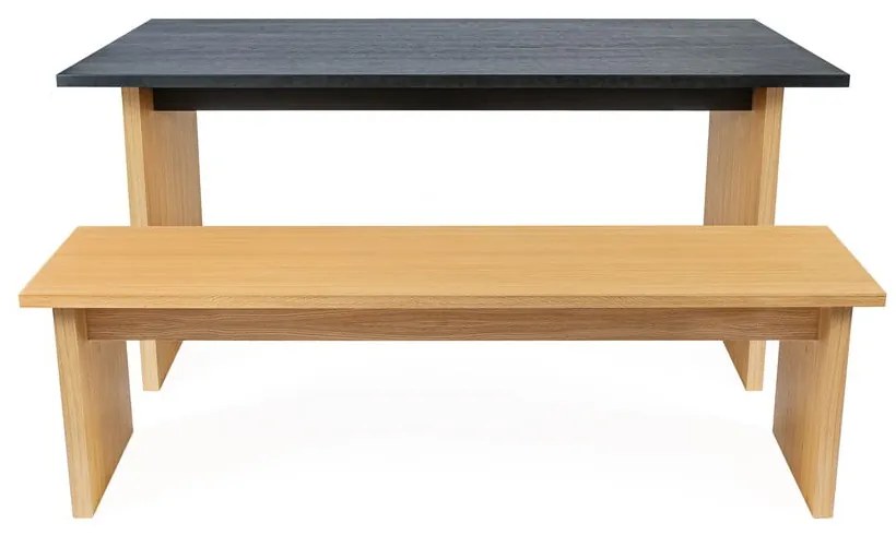 Stół z blatem w dekorze dębu 90x160 cm Stripe – Woodman