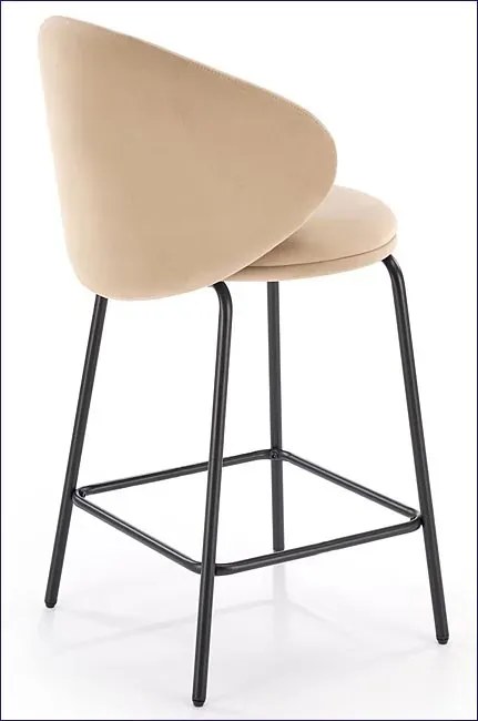 Beżowe barowe krzesło z oparciem C1-B11