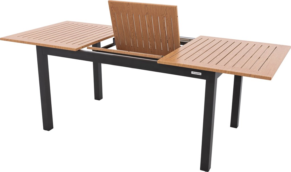 Doppler EXPERT WOOD ogrodowy zestaw wypoczynkowy 6+2+1 antracyt