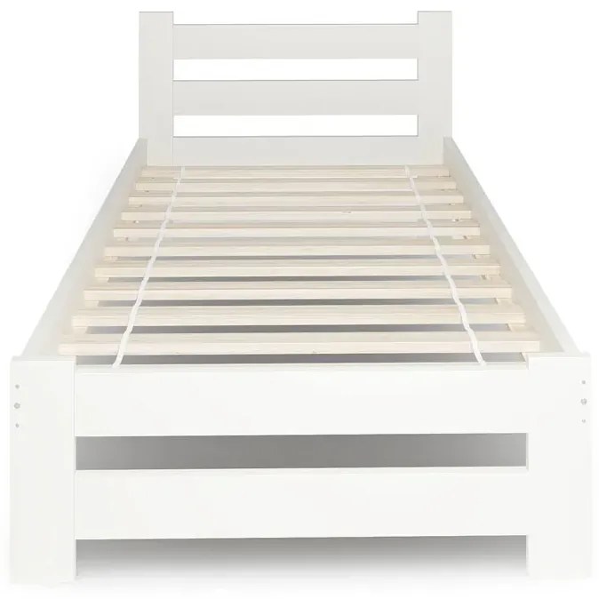 Białe Skandynawskie Łóżko Pojedyncze 90X200 F7-G38