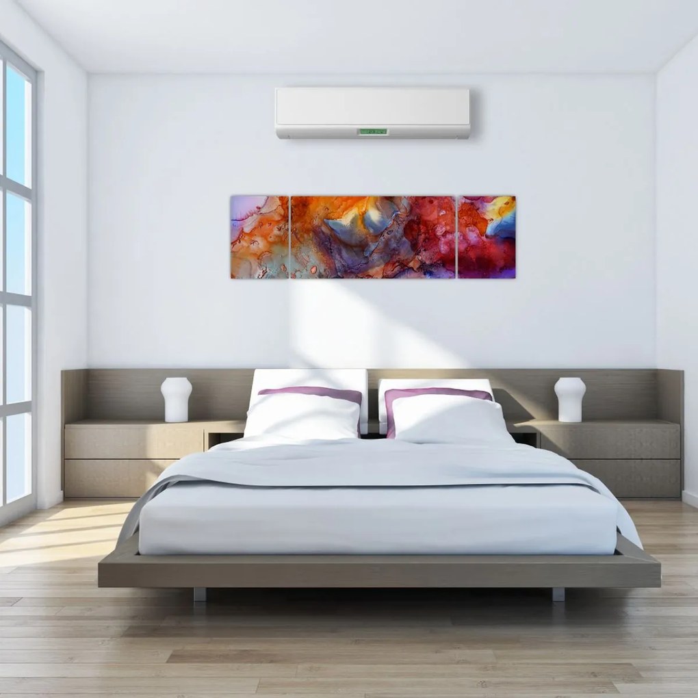 Obraz - Abstrakcyjna sztuka tuszu (170x50 cm)