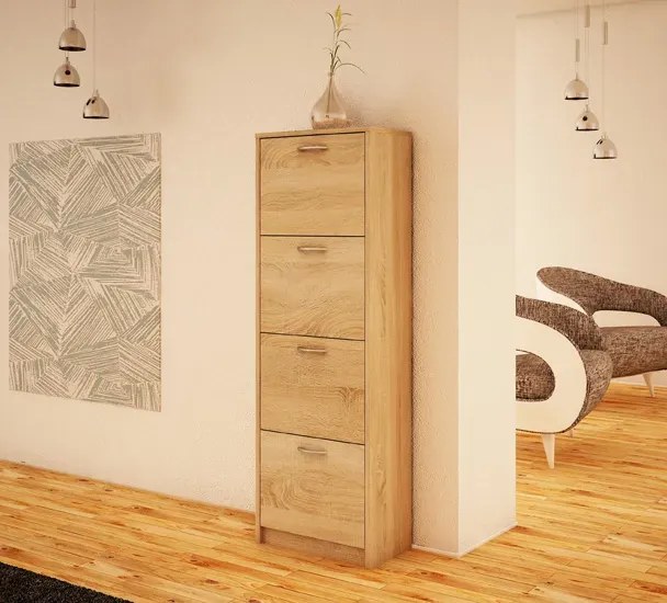 Skandynawska szafka na buty dąb sonoma Z4-G19