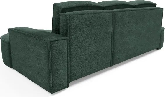 Narożnik MOLLY Prawostronny z funkcją spania, wolnostojący tkanina ABRIAMO 09 Zielony