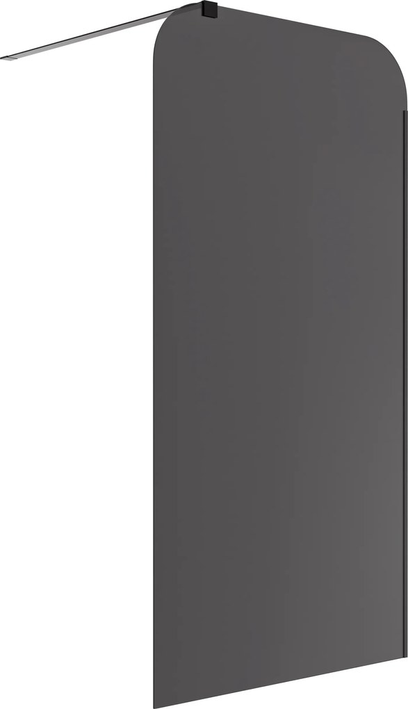 Ścianka prysznicowa WALK IN FIX grafitowa 8 mm MOLIS Grafit Square MASSI I Różne rozmiary : Kolor profili kabiny - złoty, Szerokość ścianki - 80 cm, Typ montażu - WALK in FIX (Do ściany)