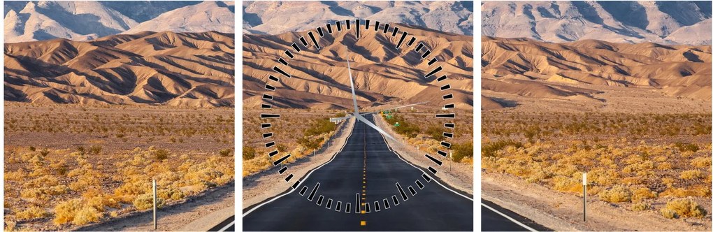 Obraz - Death Valley, Kalifornia, USA (z zegarem) (90x30 cm)