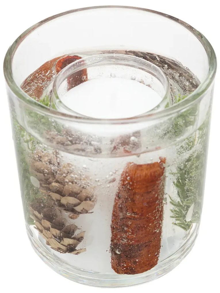 Świeca żelowa ze świątecznym wzorem, 90 g