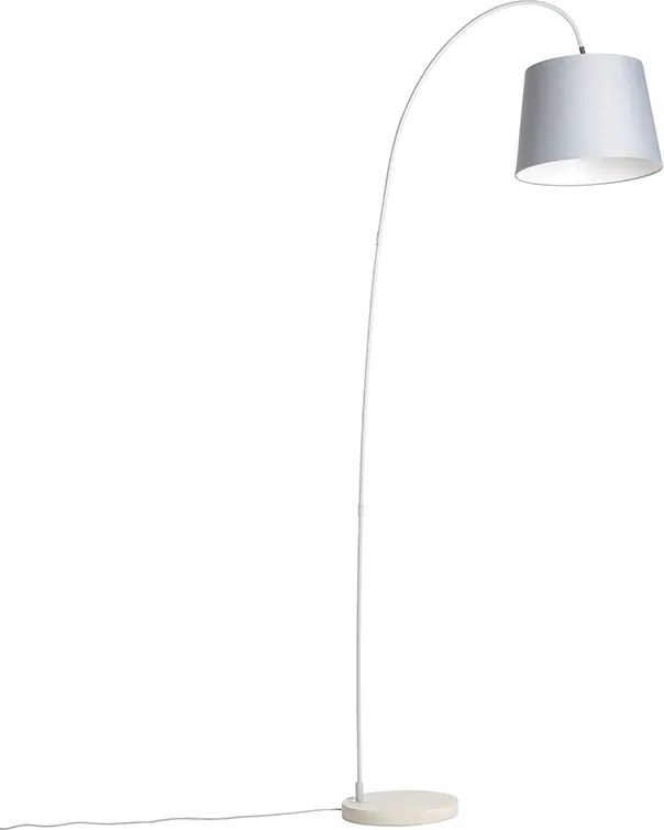 Nowoczesna lampa łukowa z szarym kloszem - Bend