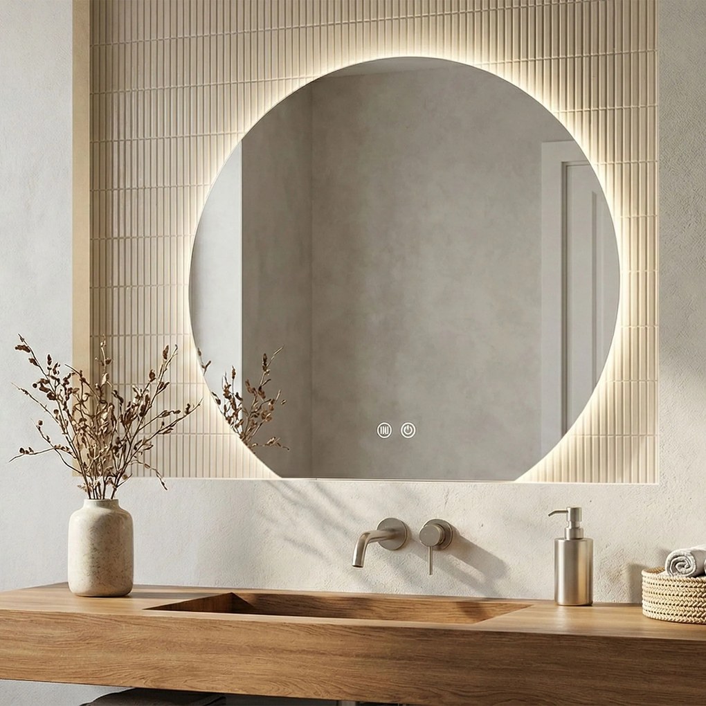 Lustro ścienne LED 90cm Fabio