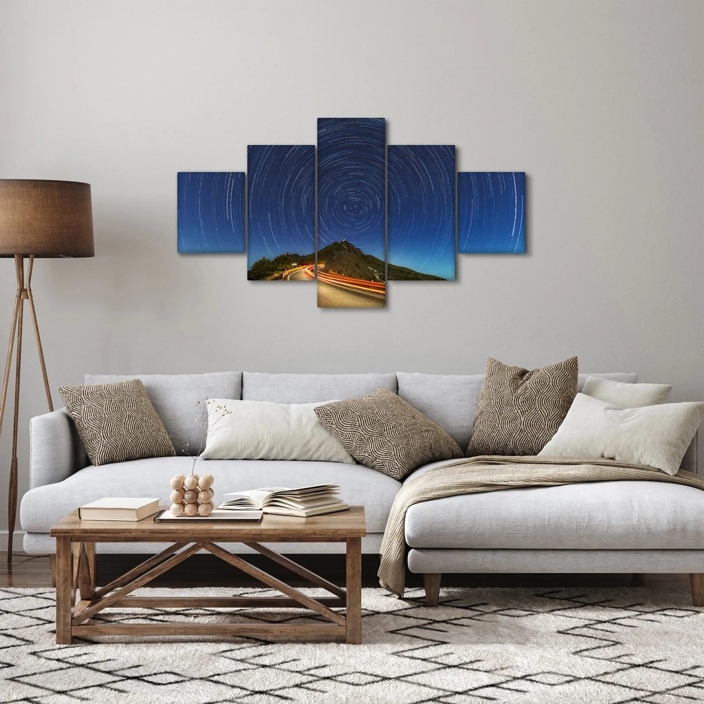 Obraz obracających się gwiazd (125x70 cm)