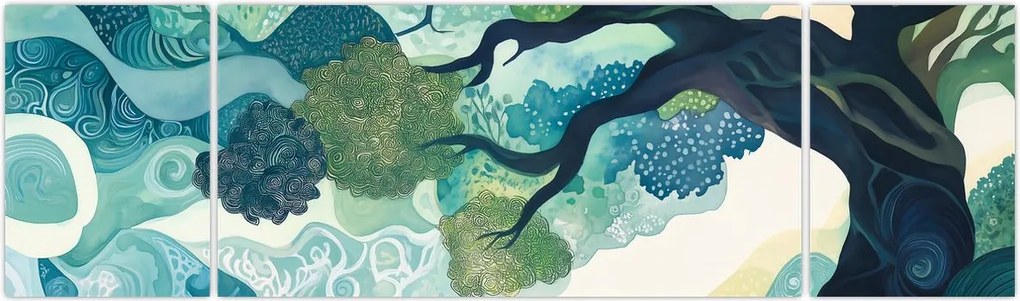 Obraz – Zielona korona drzewa życia (170x50 cm)