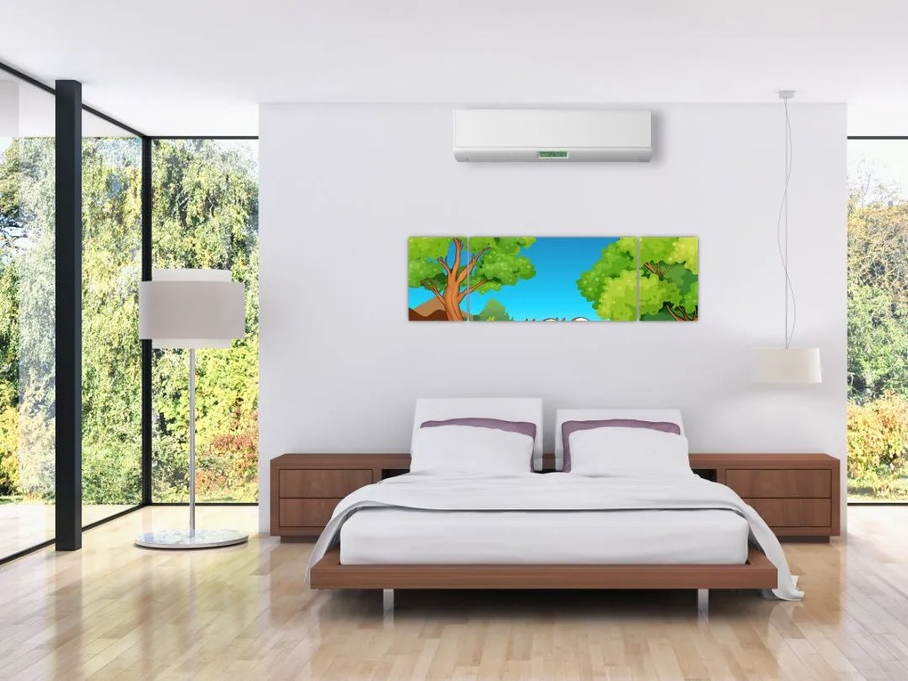 Obraz - Wesołe wiewiórki (170x50 cm)
