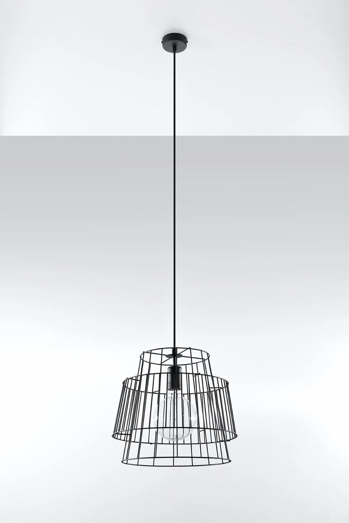 Czarna druciana lampa wisząca loftowa - EX582 F8-N08