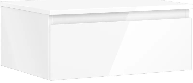 Mexen Orio szafka łazienkowa podumywalkowa 60 cm z blatem, 1 szuflada, biała połysk - 91A10-06023-1-BFC00