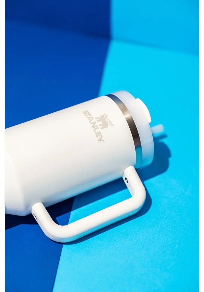 Biały termos ze słomką ze stali nierdzewnej 1,18 l Quencher H2.0 FlowState Tumbler Frost – Stanley