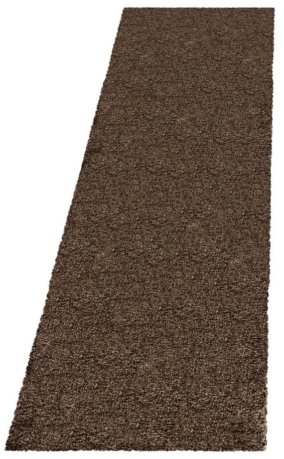 Ciemnobrązowy chodnik 80x250 cm Fluffy – Ayyildiz Carpets