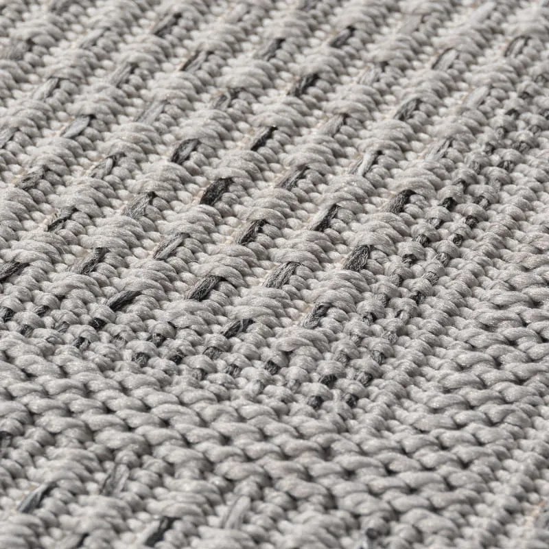 Dywan zewnętrzny Desert Ramka szary 80 cm x 250 cm