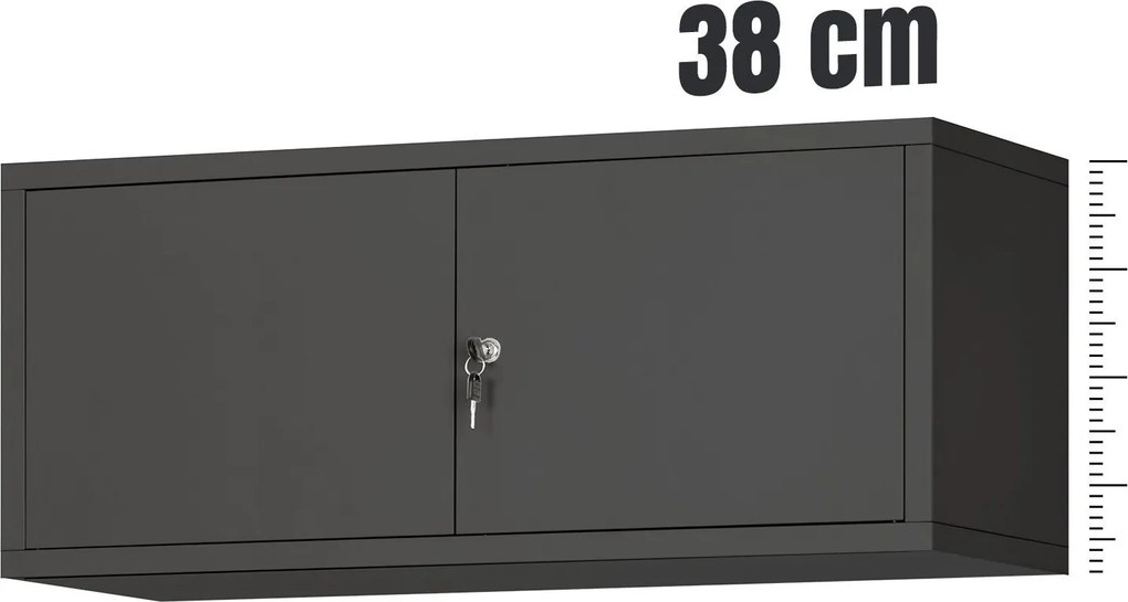 Nadstawka do szaf biurowych Jan Nowak 90x40x38 cm Ewa antracyt