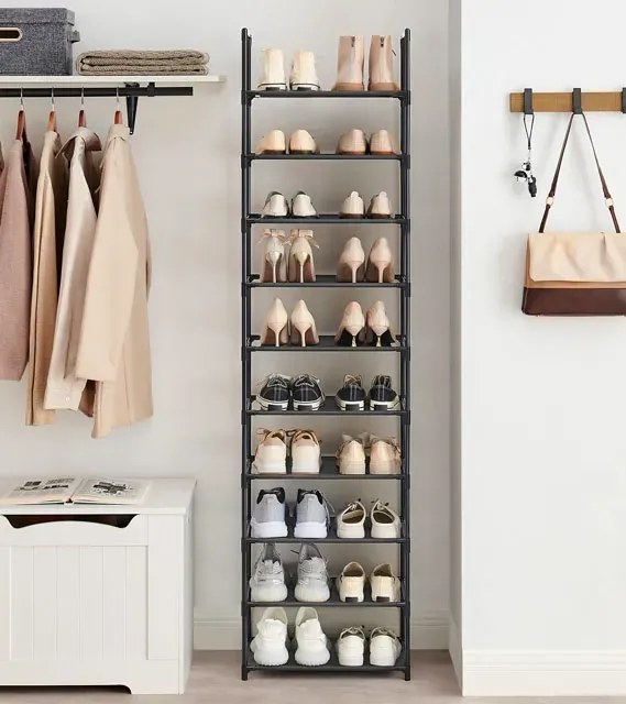 Wysoki Regał Czarny Na Buty G7-T02