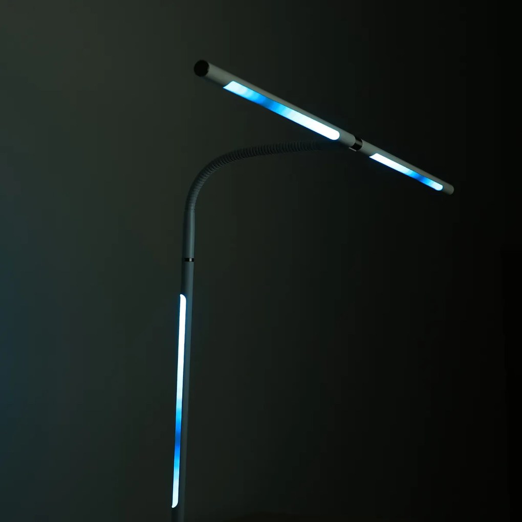 Lampa LED na biurko NOX z efektami RGBW, zacisk, pilot zdalnego sterowania