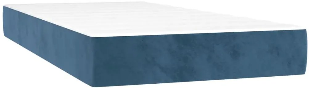 Niebieskie łóżko kontynentalne z materacem 90x200 - Lisila 3X