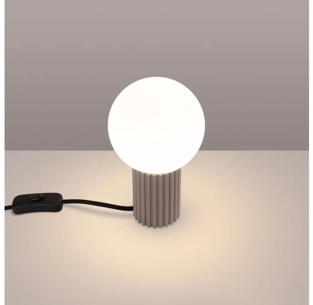Sollux SL.1746 - Lampa stołowa HALO 1xG9/8W/230V śr. 12 cm beżowa