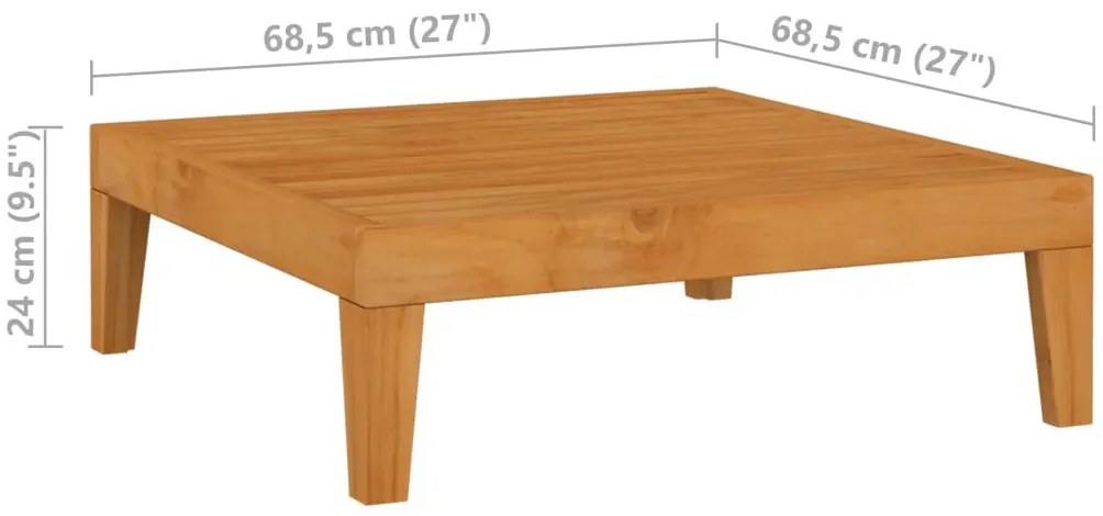 Sofa i stolik ogrodowy z drewna akacjowego - Cefilo 3X