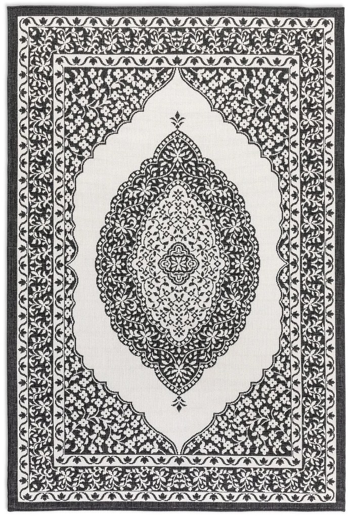 Dywan dwustronny zewnętrzny Gemini Alladyn czarno-kremowy 200 cm x 290 cm