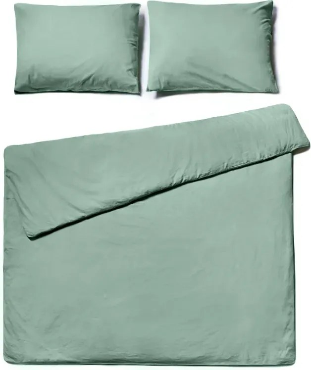 PrzytulneMieszkanie.pl PrzytulneMieszkanie.pl Bawełniana pościel CALMORA szałwiowa zieleń Rozmiar pościeli: 2 szt 70 x 90 cm | 160 x 220 cm