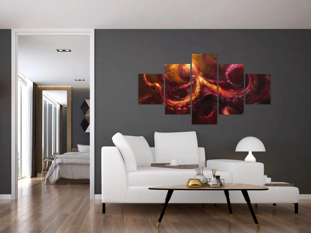 Obraz - Ośmiornica, obraz olejny (125x70 cm)