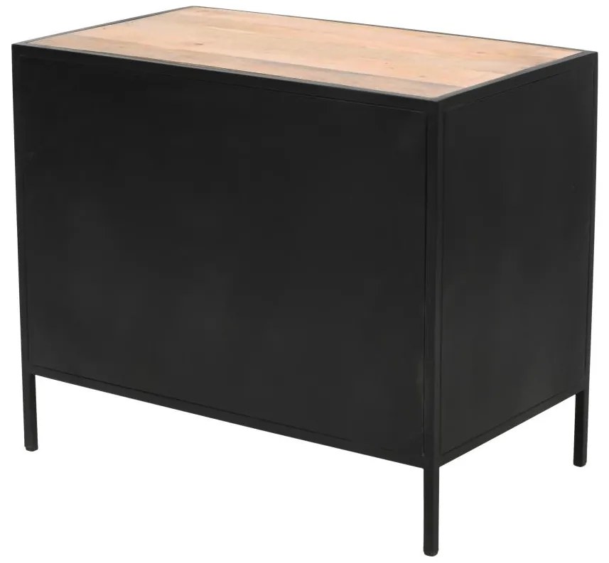 Szafka pod umywalkę metalowa - 2 półki z drzwiczkami - 95 cm - ORIONIS