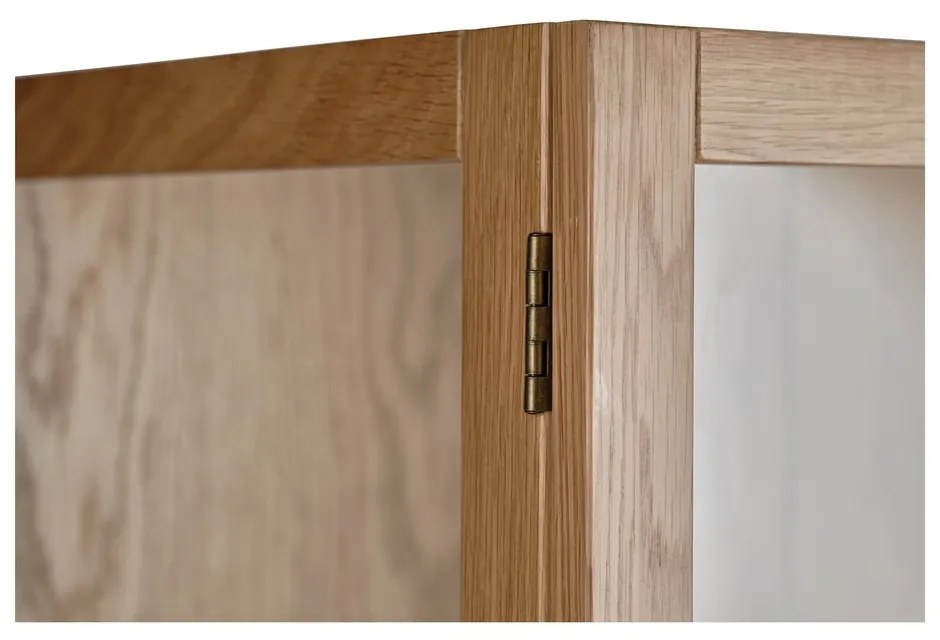 Witryna z litego drewna dębowego 88x140 cm Elba – Unique Furniture