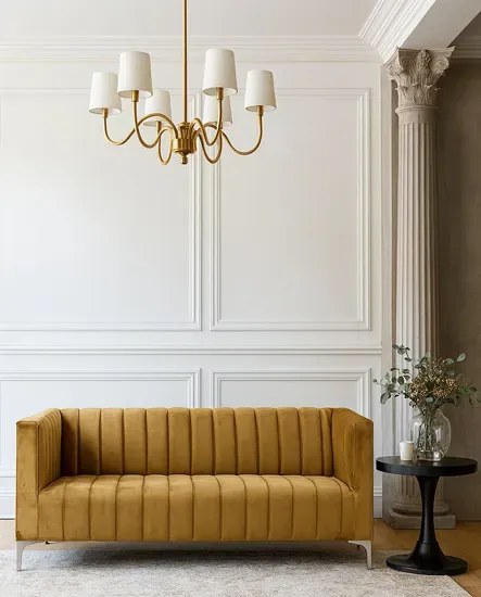 Pikowana sofa welurowa Romes 3X - 9 kolorów